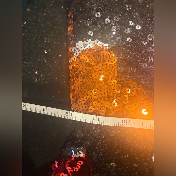 Helsi Black Strapless Sequin Heart Gown Maxi Dress Glam Valentine’s Size XS NWT - Picture 6 of 7